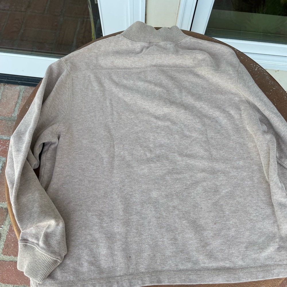 Jos.a.bank Mens preppy cream sweater 1/4 zip size L - Picture 6 of 7